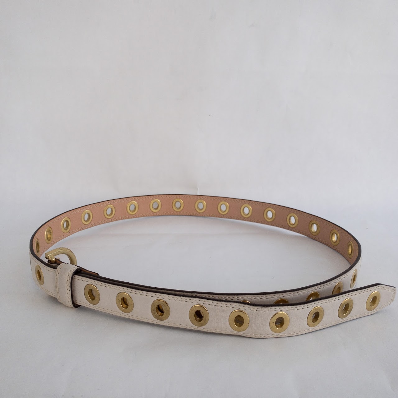 Coach Ivory Leather Belt