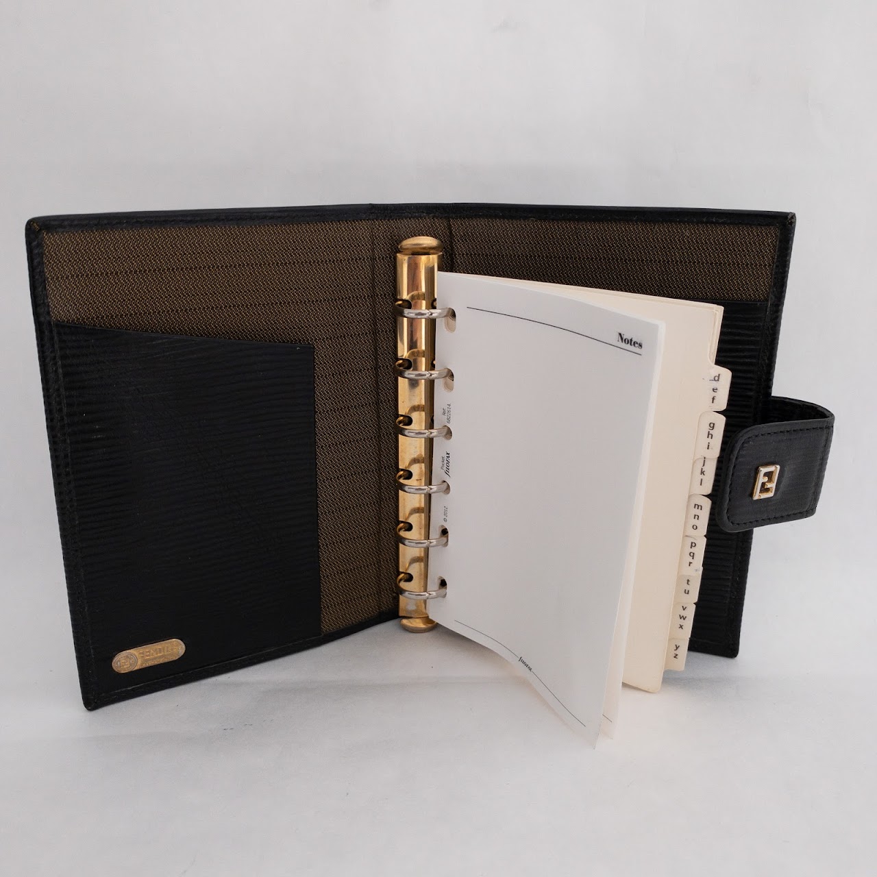 Fendi Vintage Leather Bound Address Book