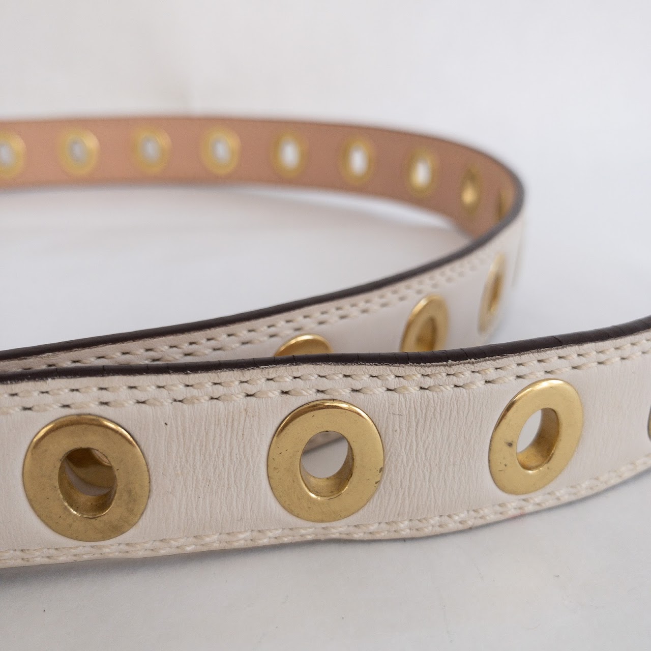 Coach Ivory Leather Belt