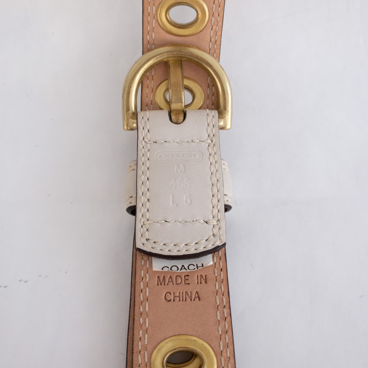 Coach Ivory Leather Belt