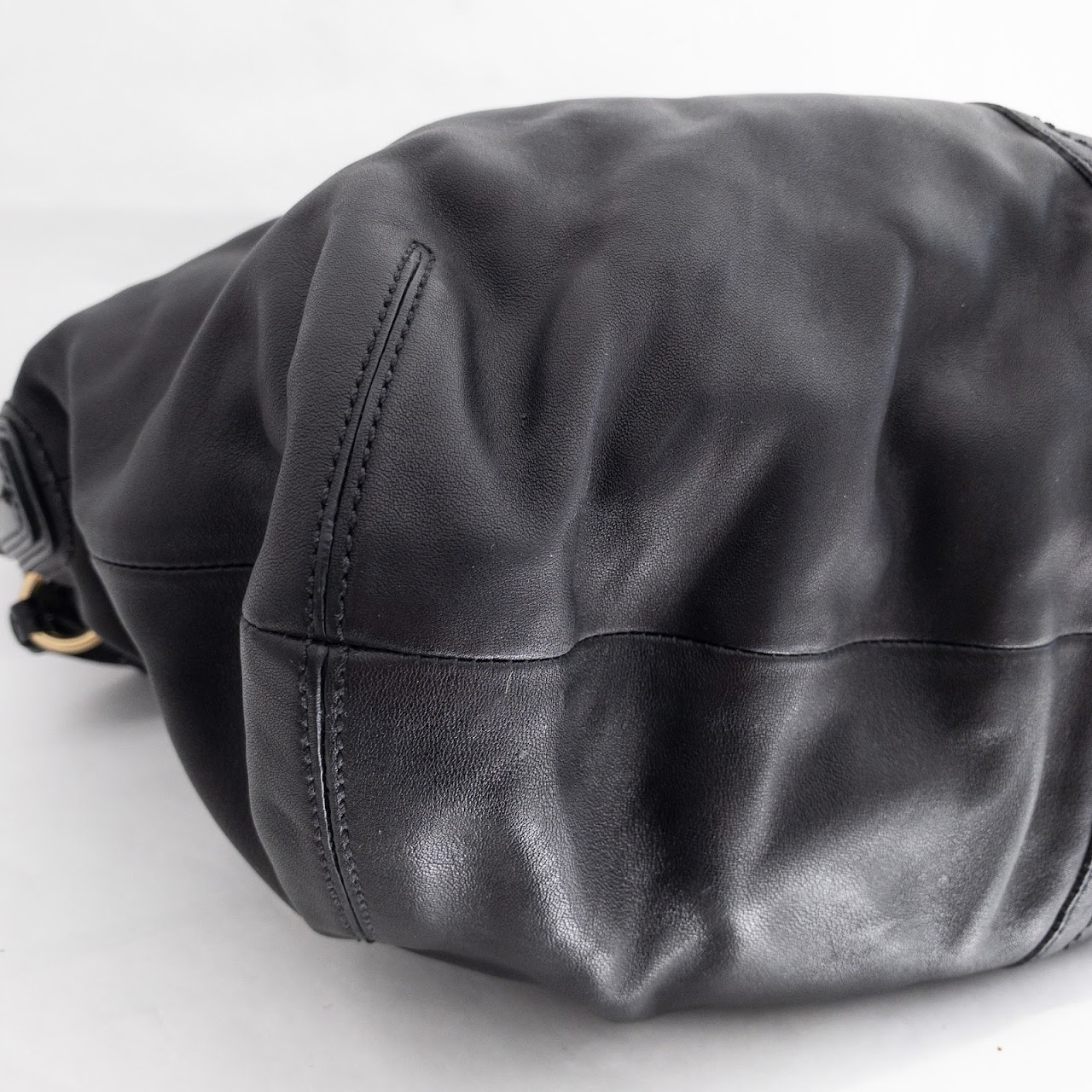 Coach Black Leather Hobo Bag