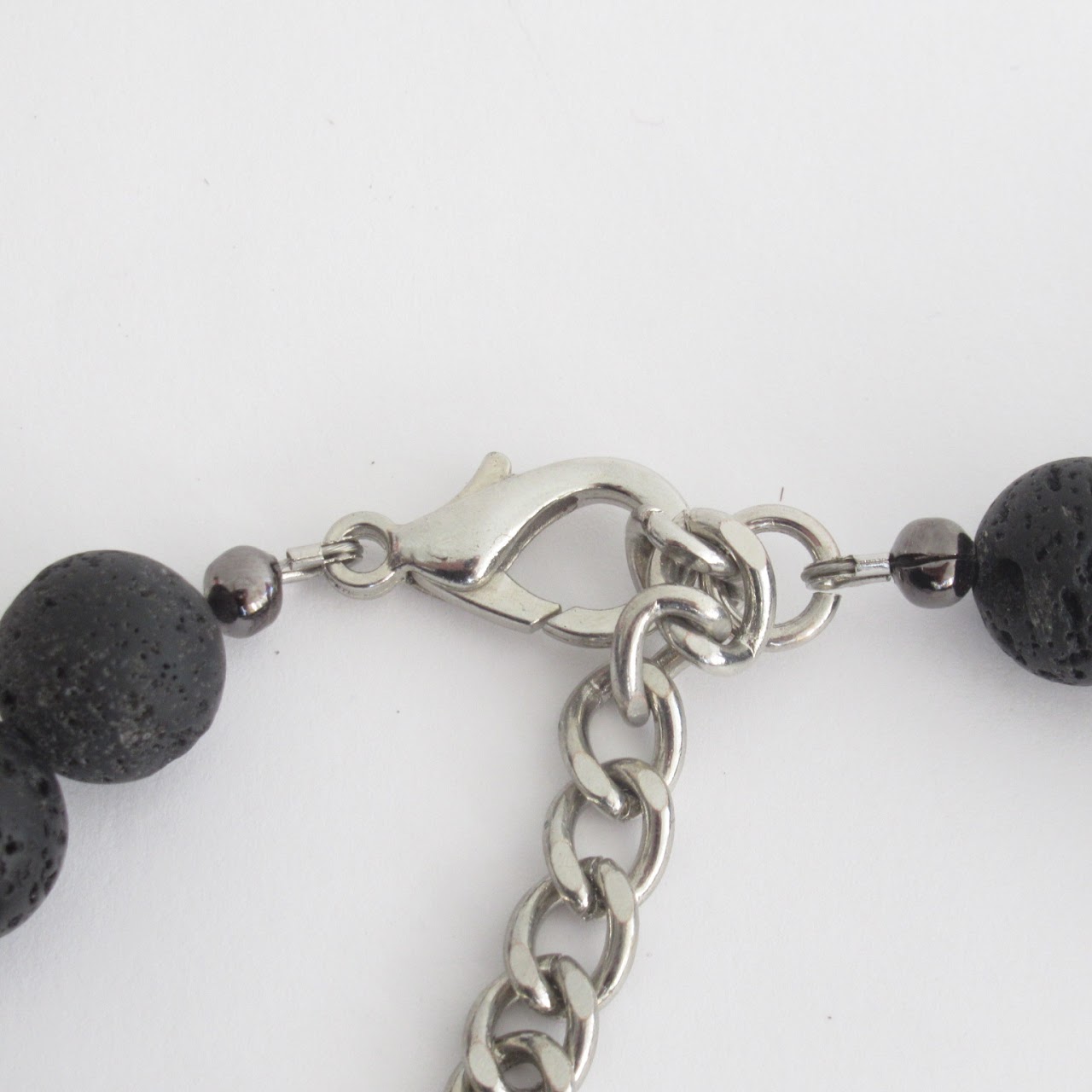 Sebastianella Sterling Silver & Black Lava Necklace