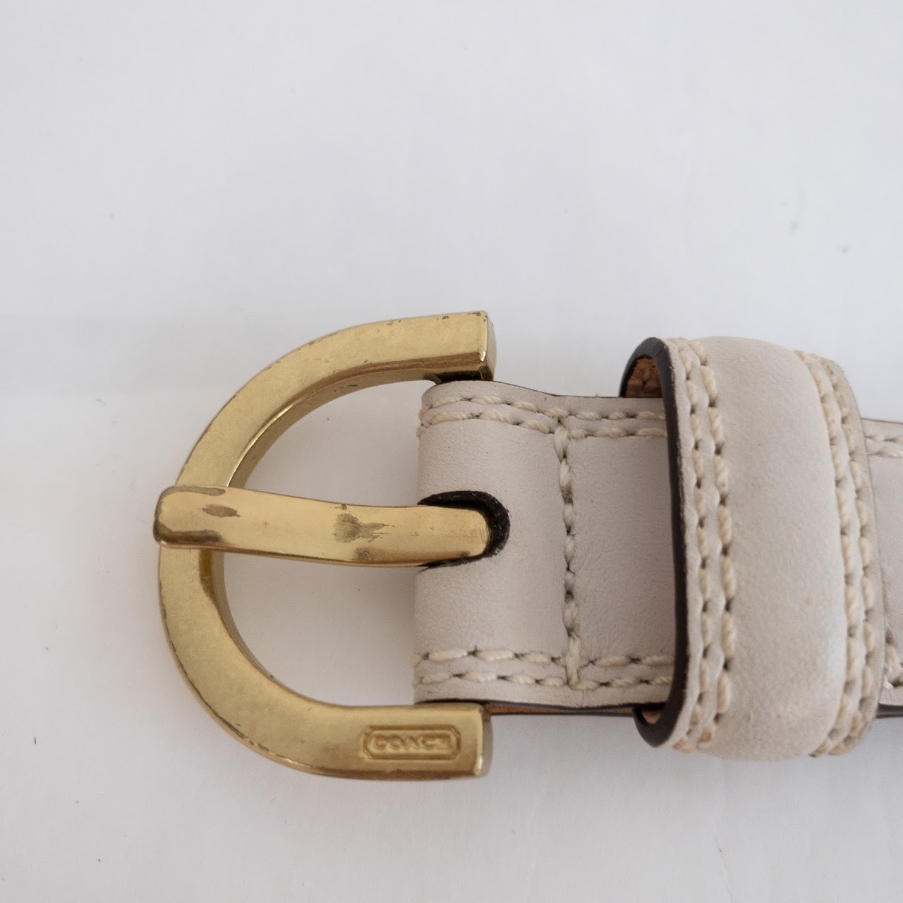 Coach Ivory Leather Belt