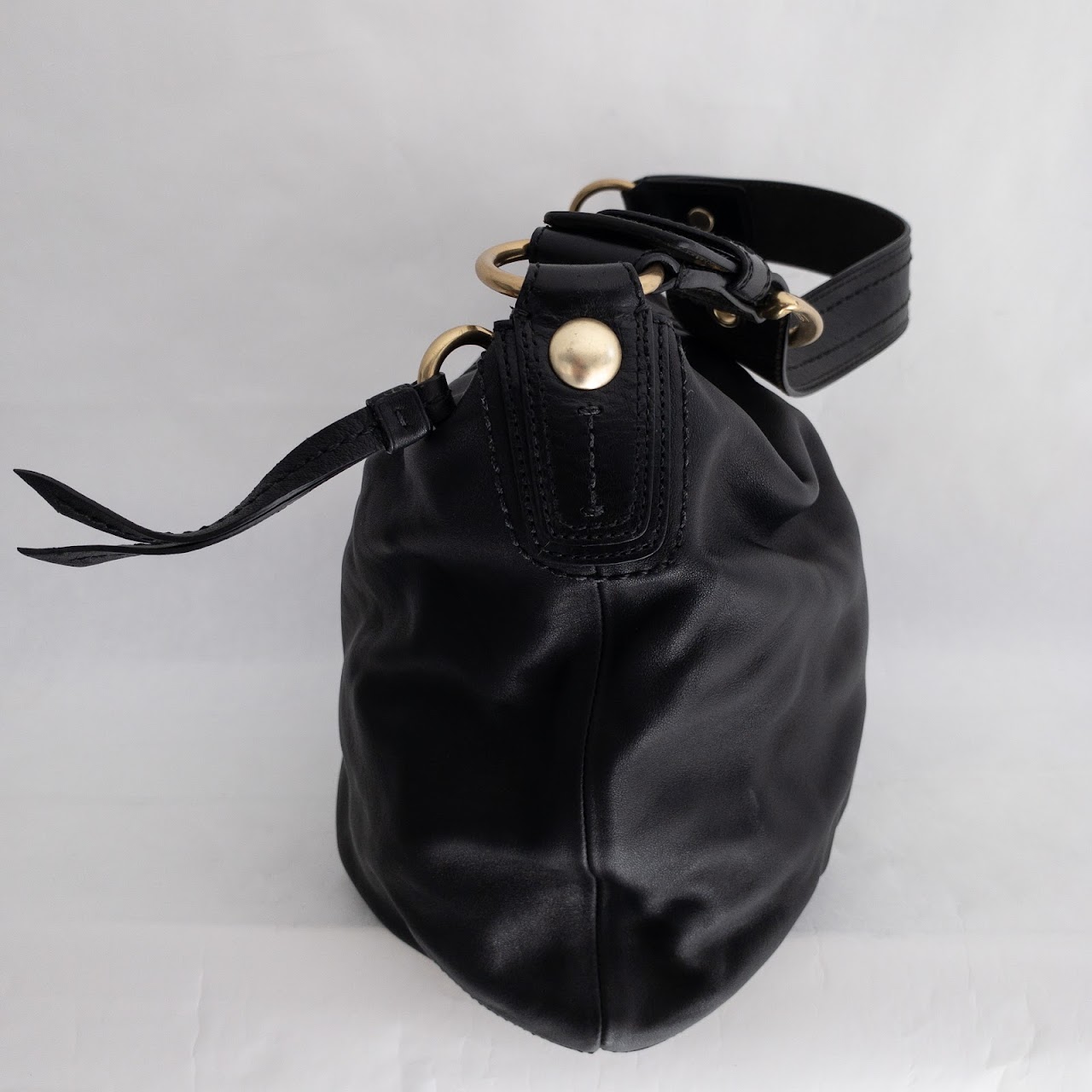 Coach Black Leather Hobo Bag