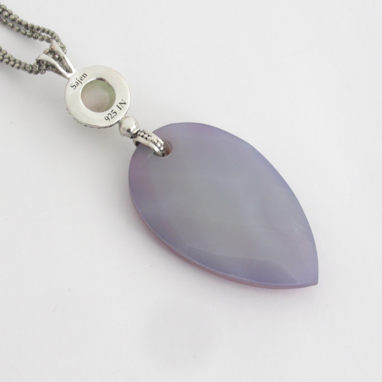 Sterling Silver & Pink Quartz Pendant Necklace