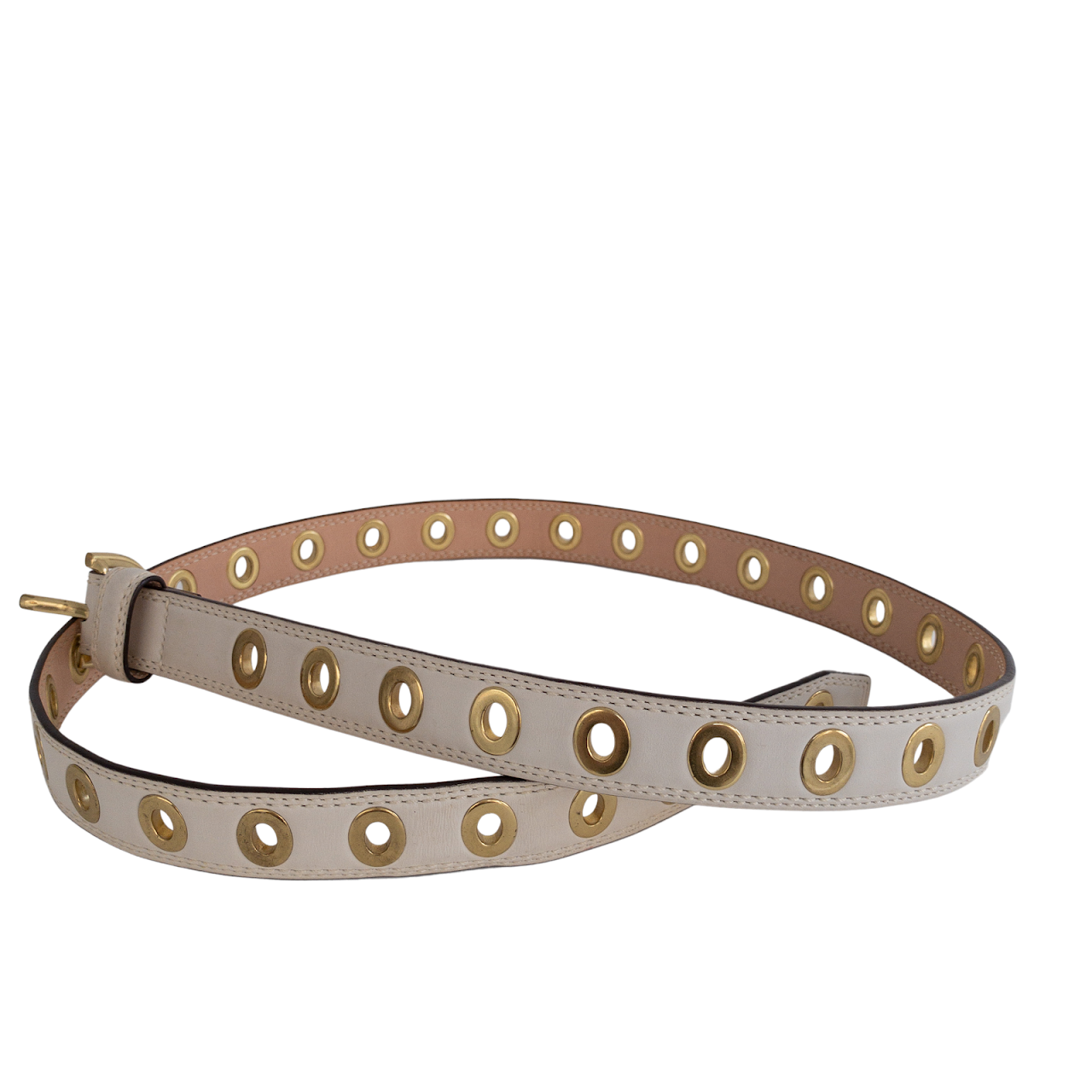 Coach Ivory Leather Belt