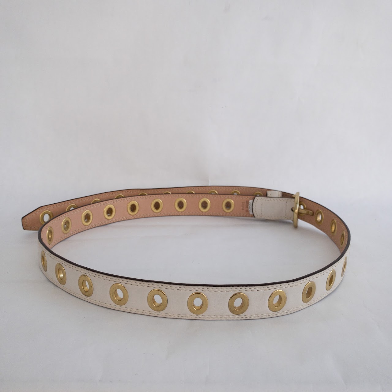 Coach Ivory Leather Belt