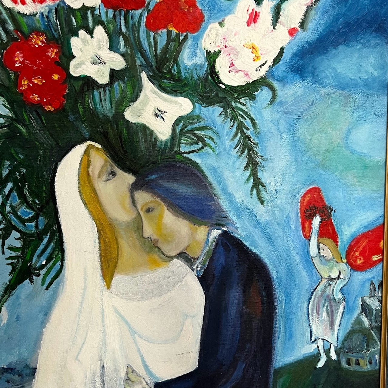 After Chagall Marriage Painting Reproduction