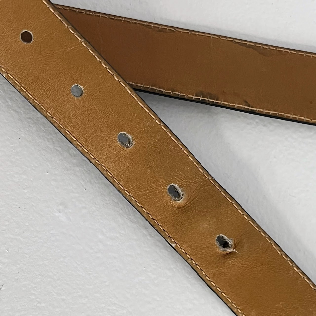 Gucci Vintage GG Buckle Leather Belt