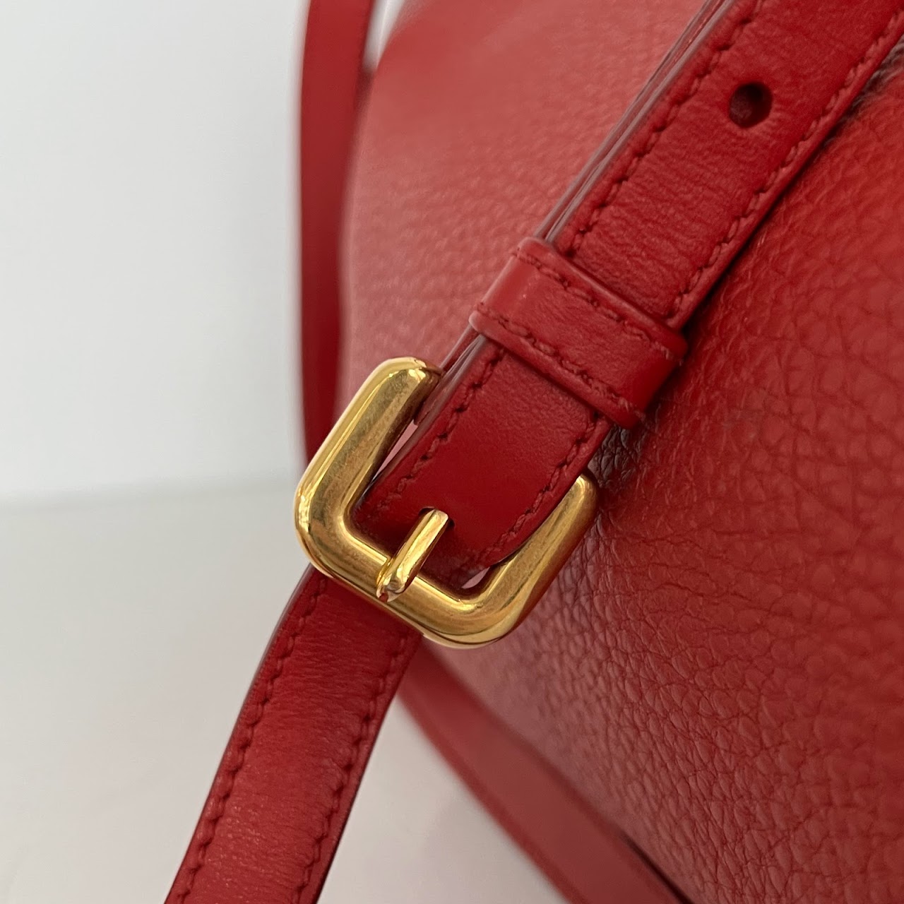 Prada Red Leather Shoulder Bag