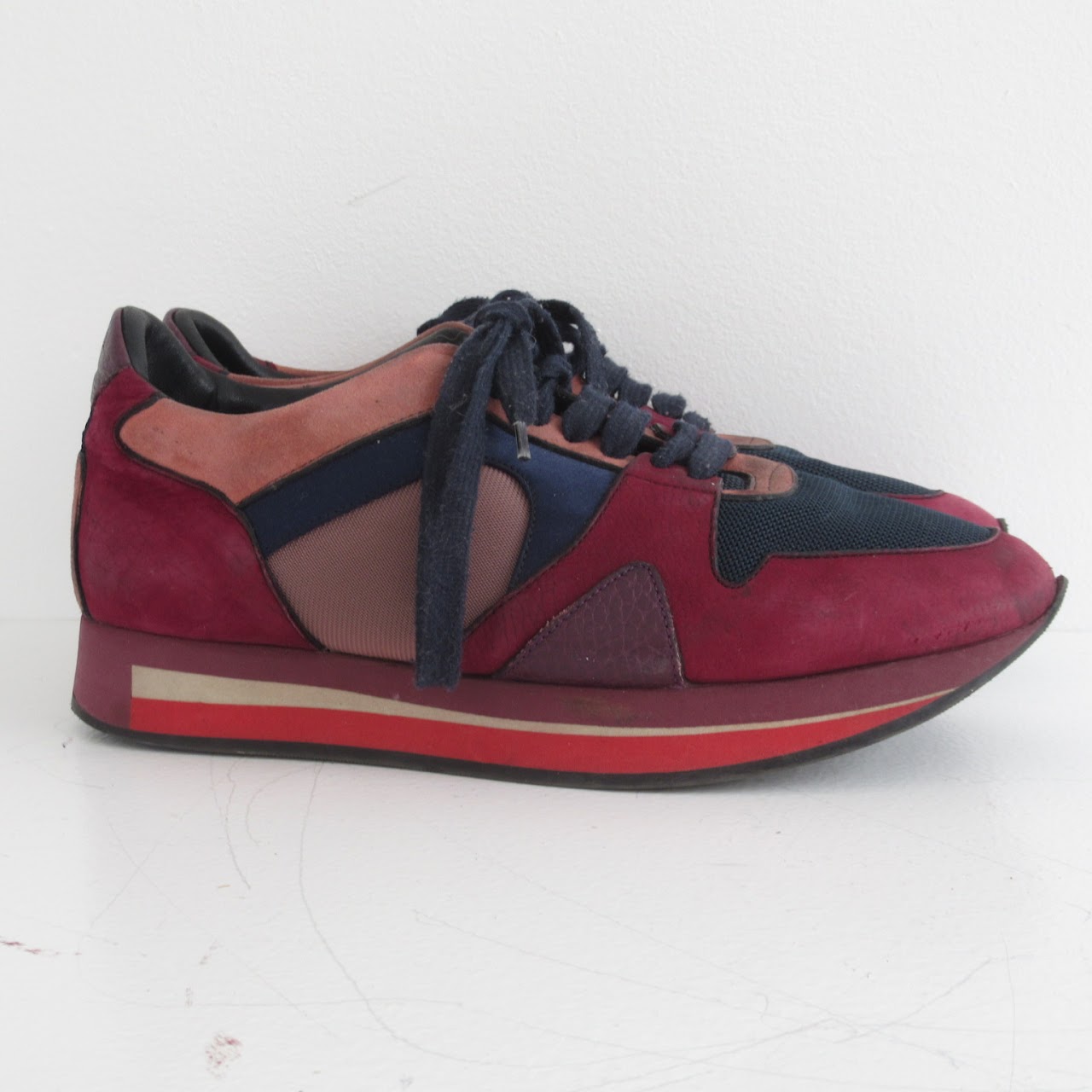 Burberry Colorblock Suede Sneakers