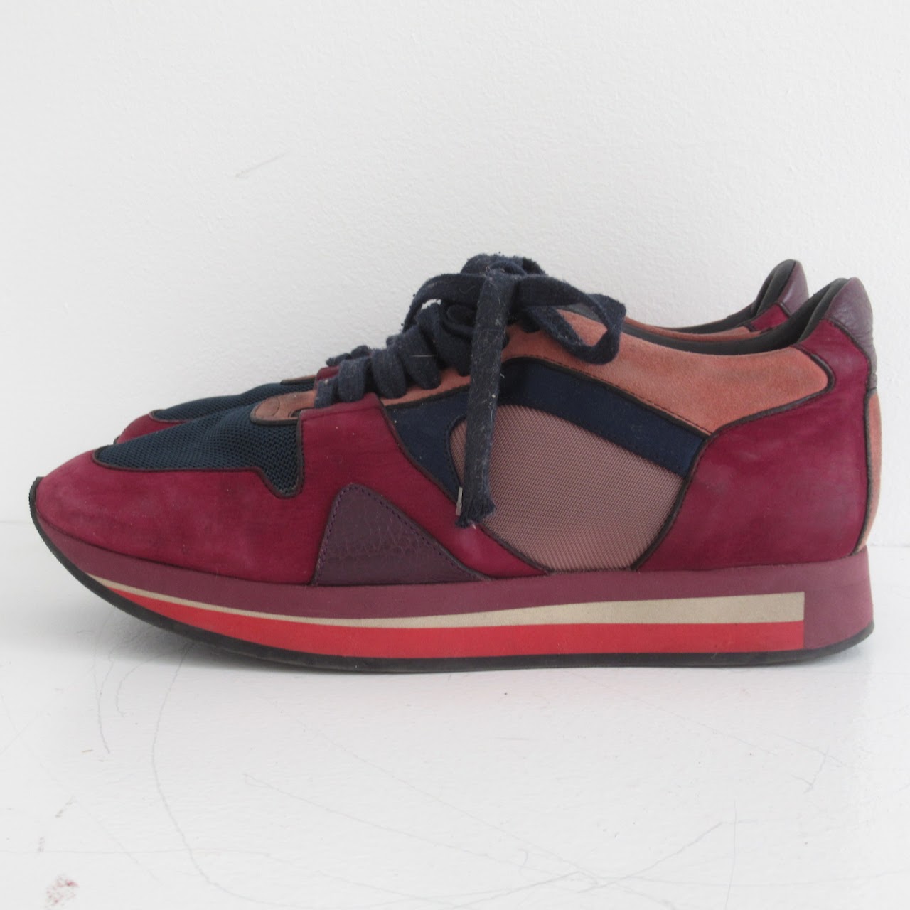 Burberry Colorblock Suede Sneakers