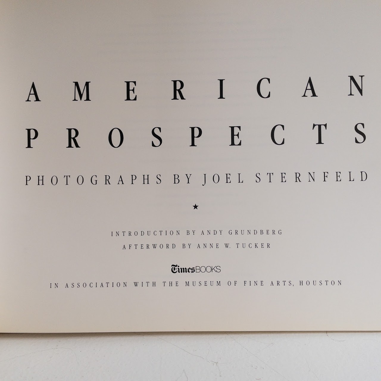 Joel Sternfeld Signed 'American Prospects' Rare Book