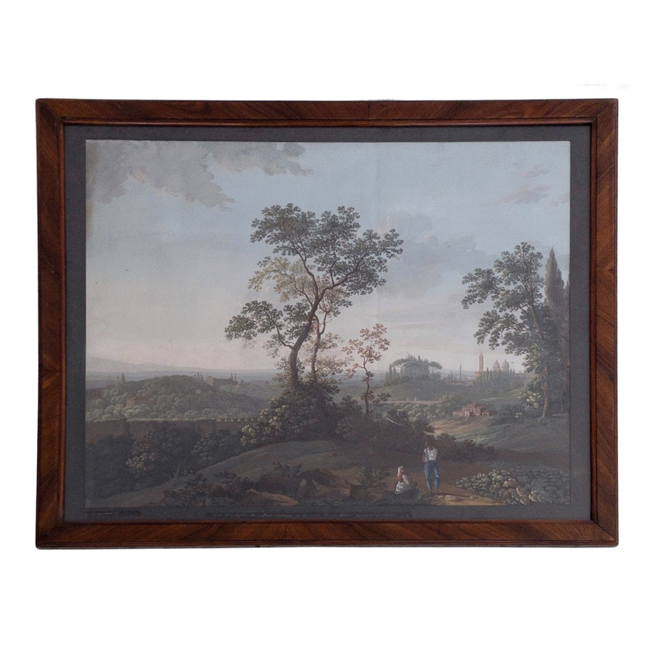 19th C. Antique Rafo Trifari Signed Italian Landscape Painting 1