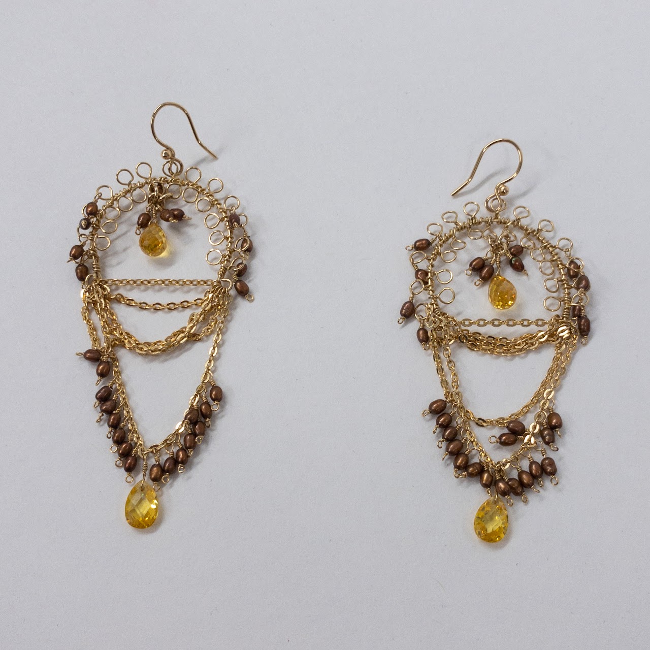 10K Gold Dangle & Hoop Earrings