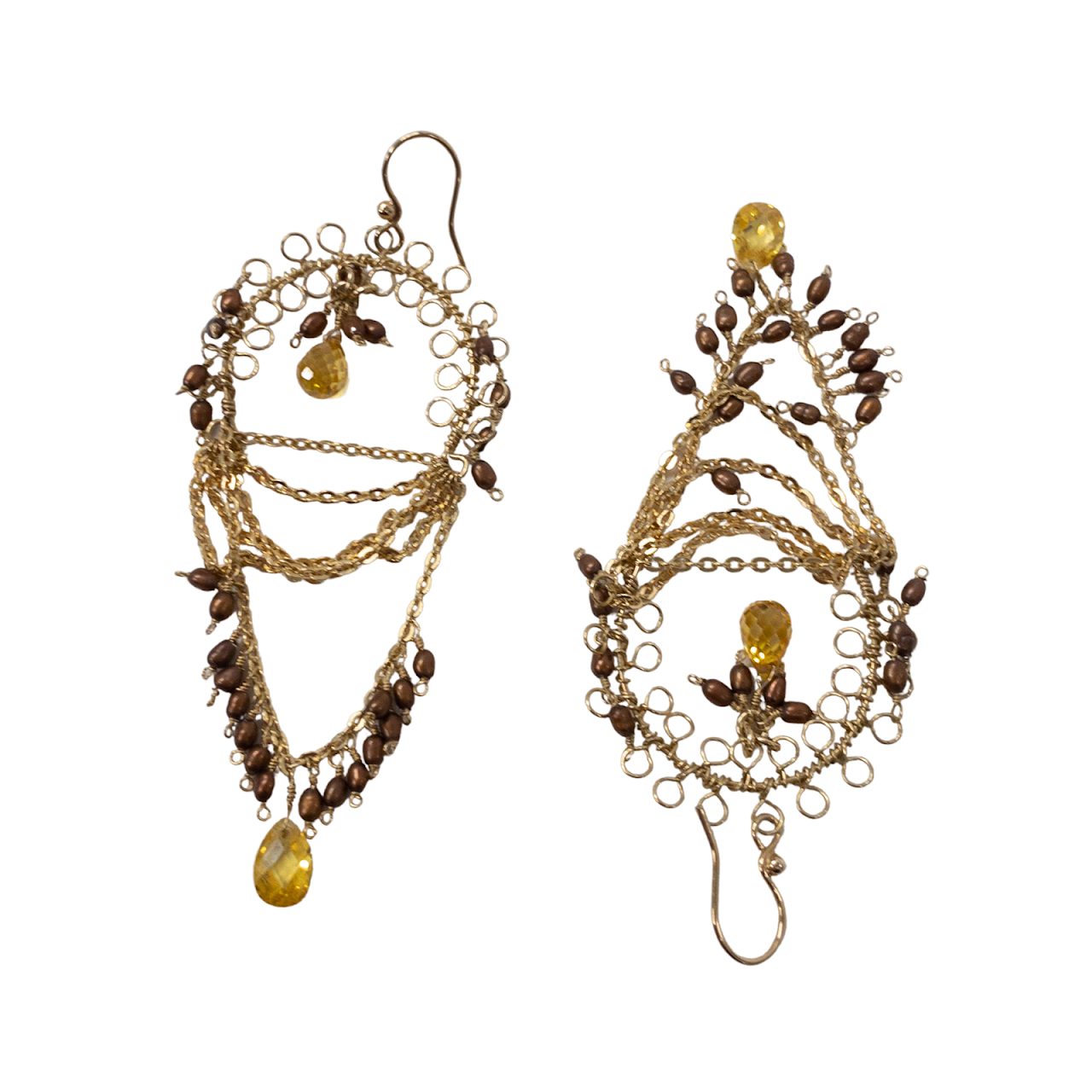 10K Gold Dangle & Hoop Earrings