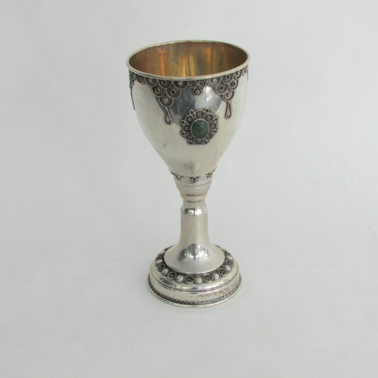 Sterling Silver Jeweled Chalice