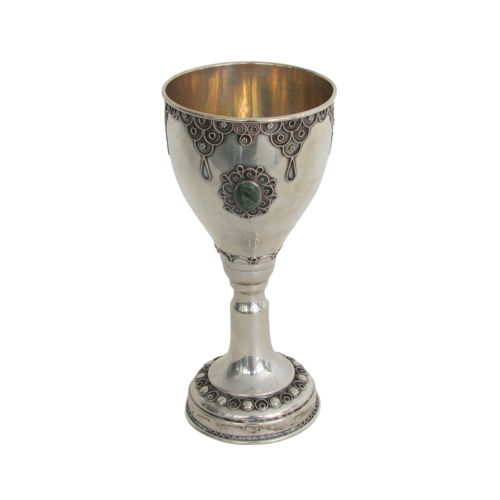 Sterling Silver Jeweled Chalice