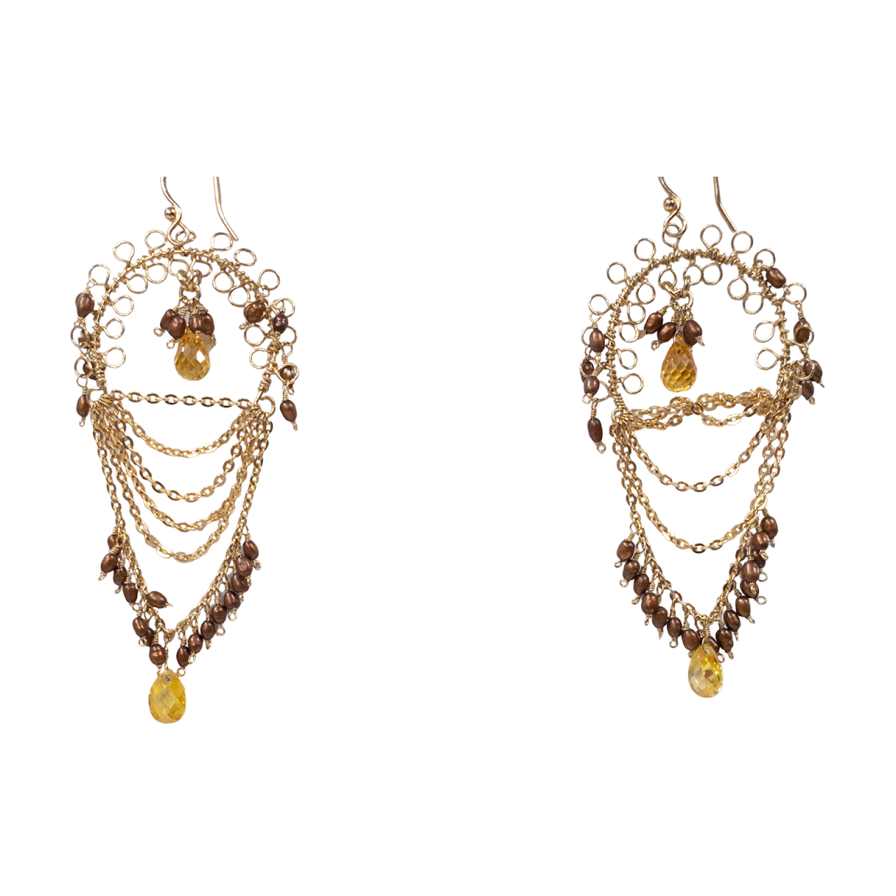 10K Gold Dangle & Hoop Earrings