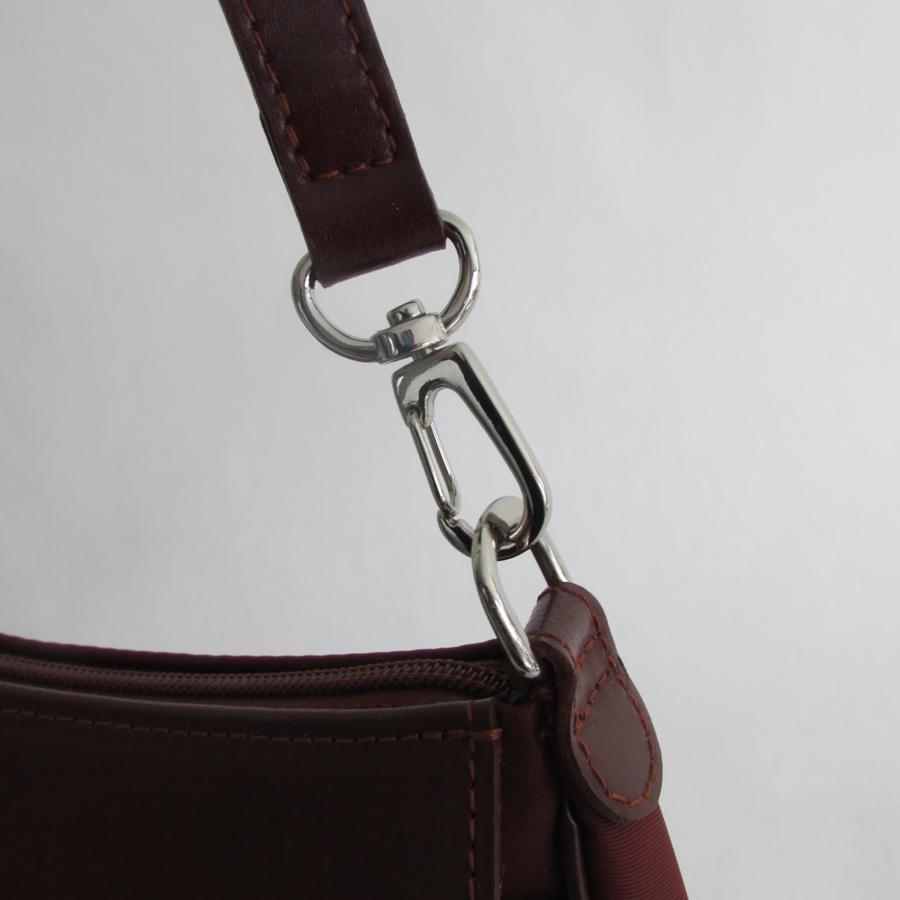 Longchamp Leather & Nylon Shoulder Bag