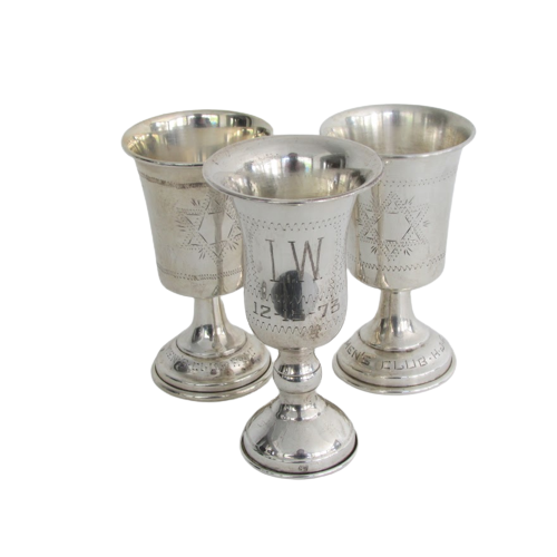 Sterling Silver Kiddush Cup Lot