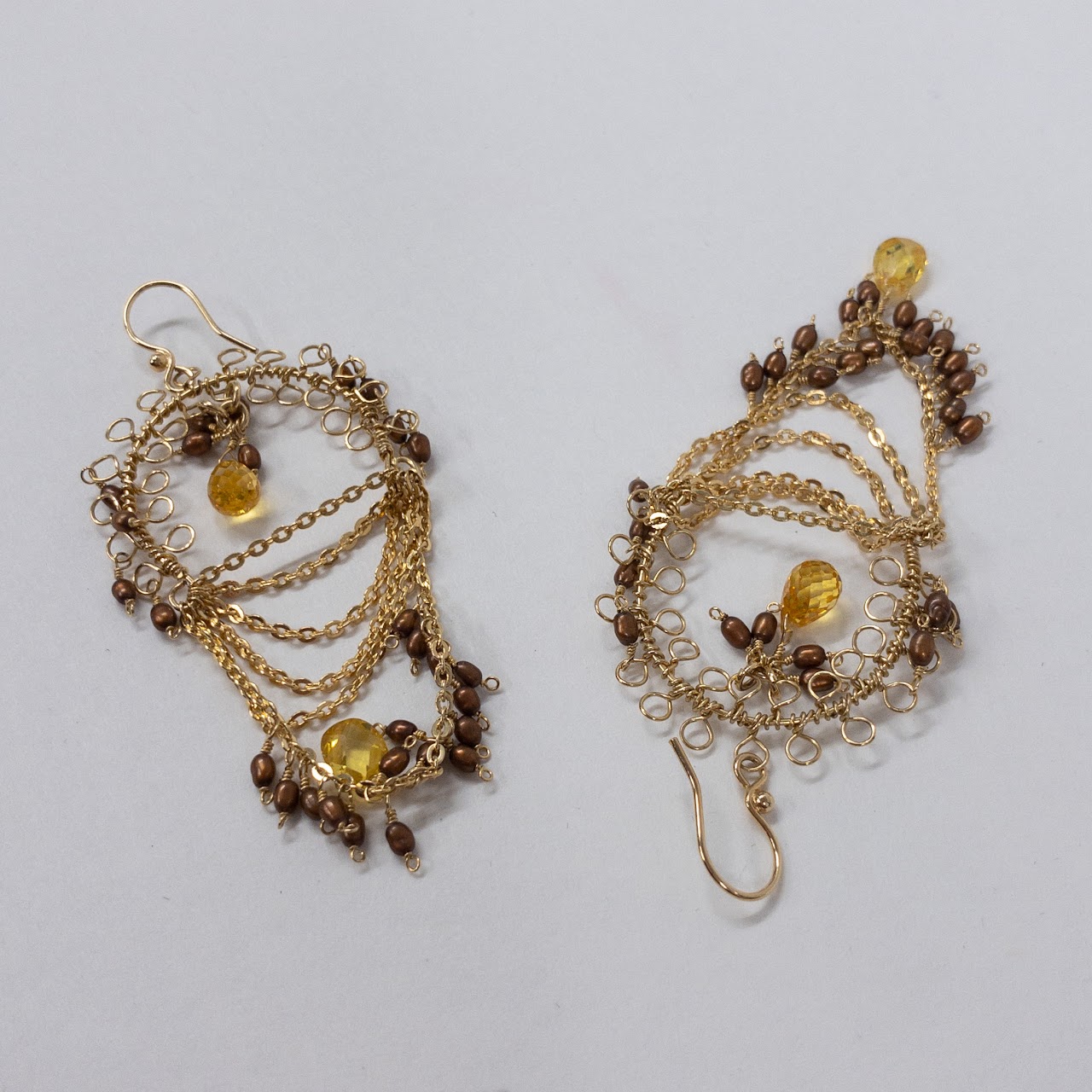 10K Gold Dangle & Hoop Earrings