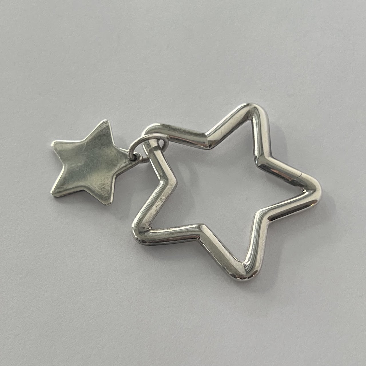 Tiffany & Co. Sterling Silver Double Star Keychain