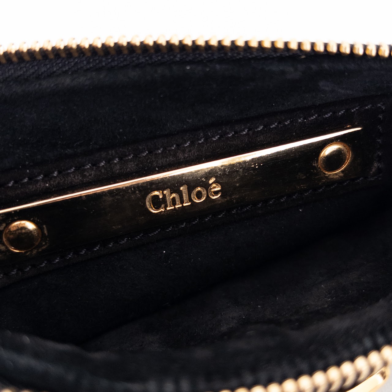 Chloé Highlighted Suede Clutch