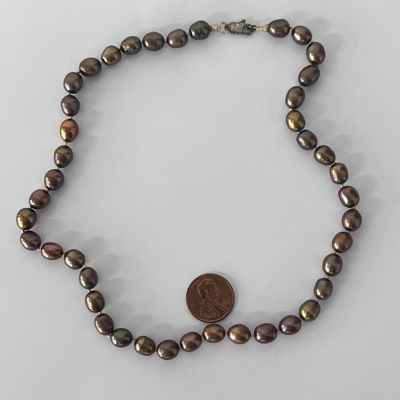 Freshwater Baroque Chocolate Pearl Strand Necklace