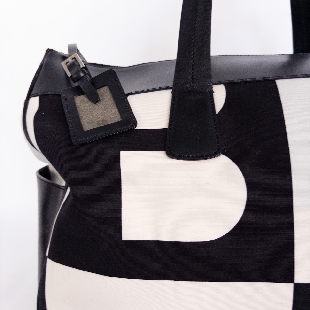 Bally Black and White Duffel Bag