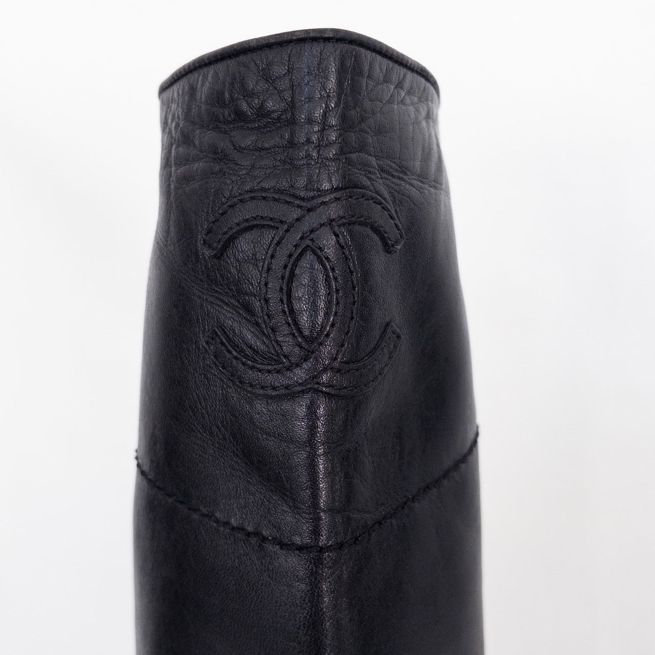 Chanel Lamb Leather Calf Boots
