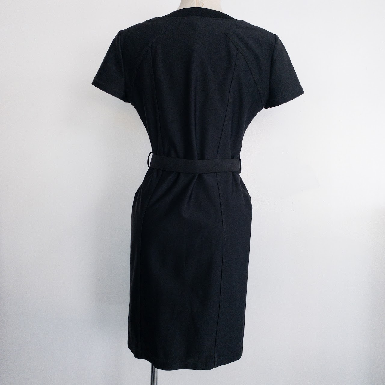 Gucci Scuba Inspired Belted Black Dress