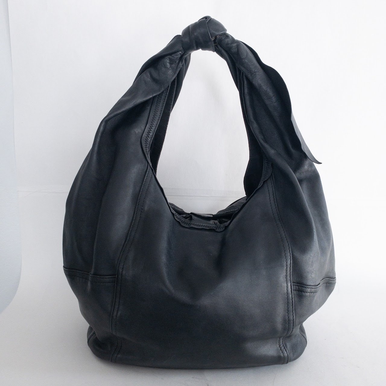 Nina Ricci Black Leather Hobo Bag