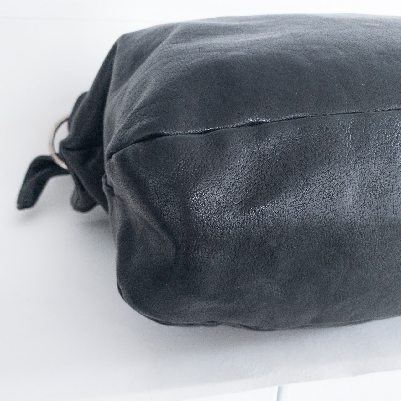 Maison Martin Margiela Black Leather Hobo Bag