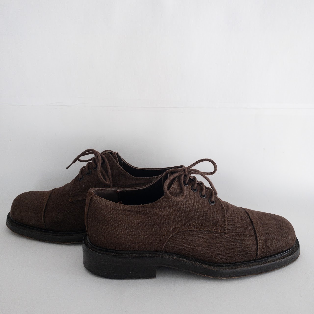 Kenzo Homme Vintage Hemp and Leather Oxfords