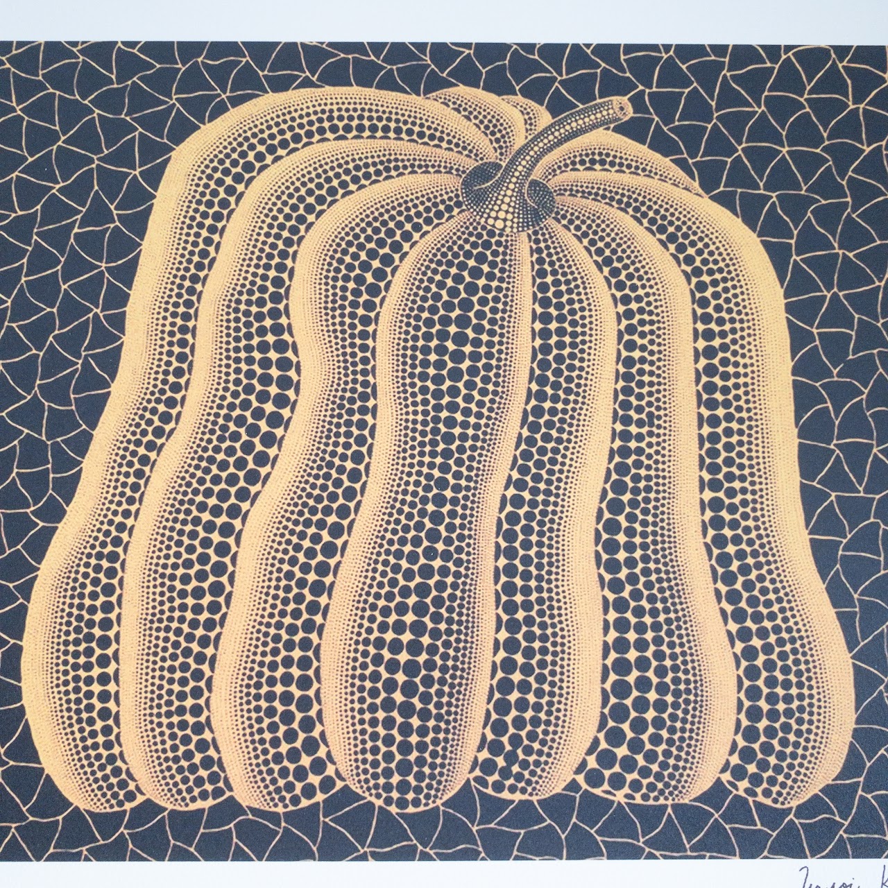 Yayoi Kusuma 'Pumpkin (with Background)' Limited Edition Offset Lithograph