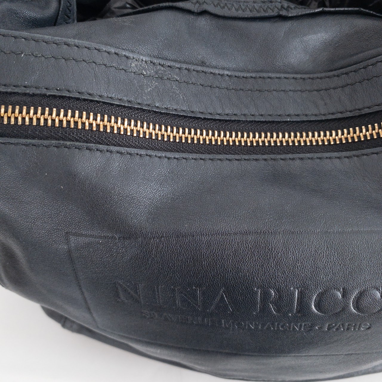 Nina Ricci Black Leather Hobo Bag