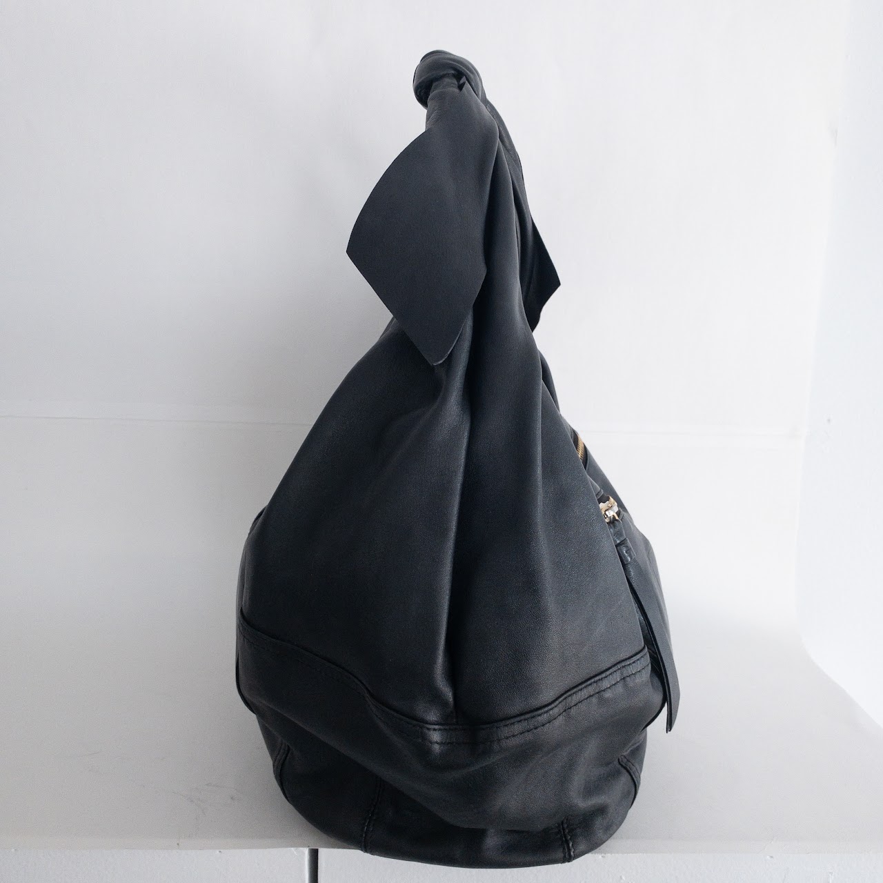 Nina Ricci Black Leather Hobo Bag