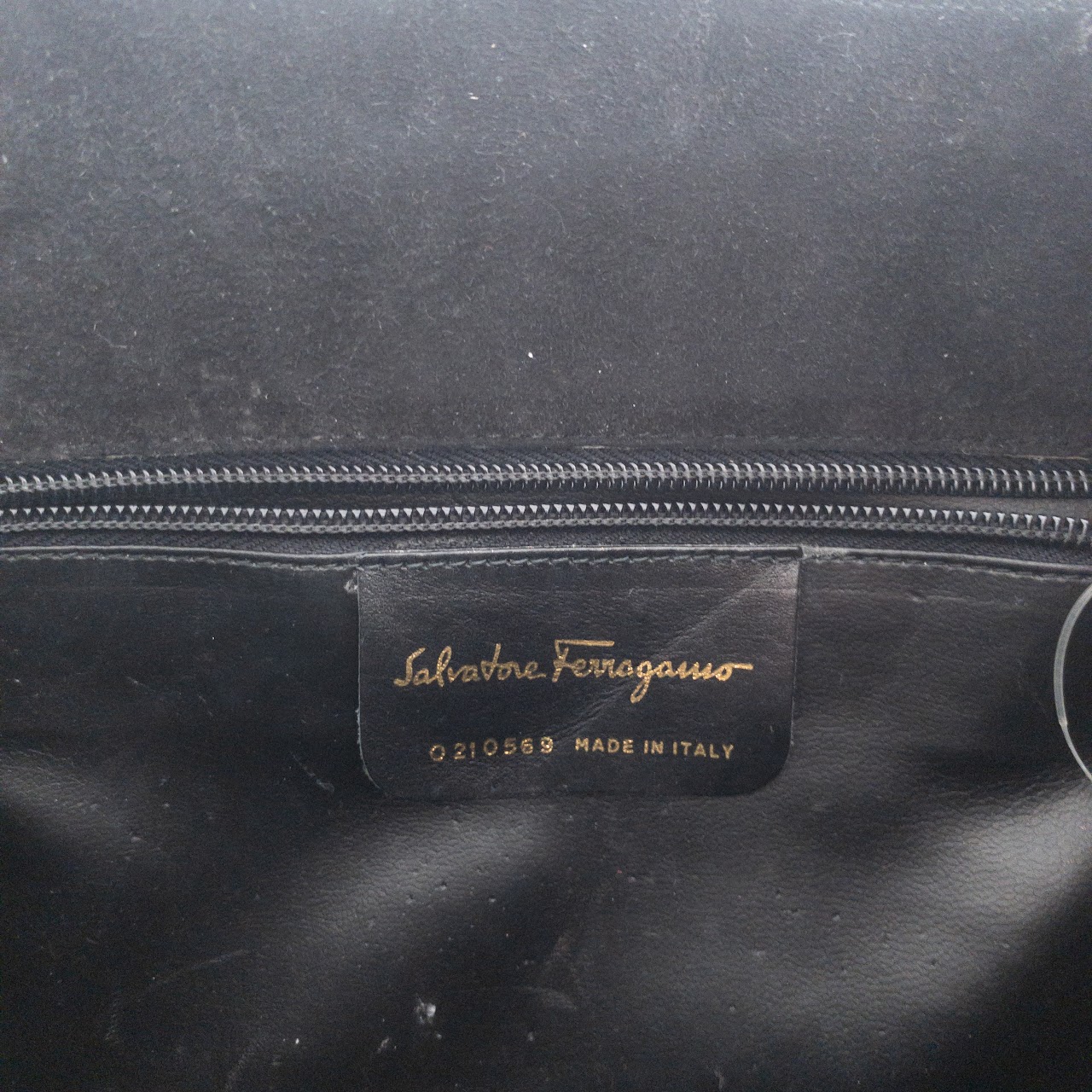 Salvatore Ferragamo Suede Chain Strap Shoulder Bag