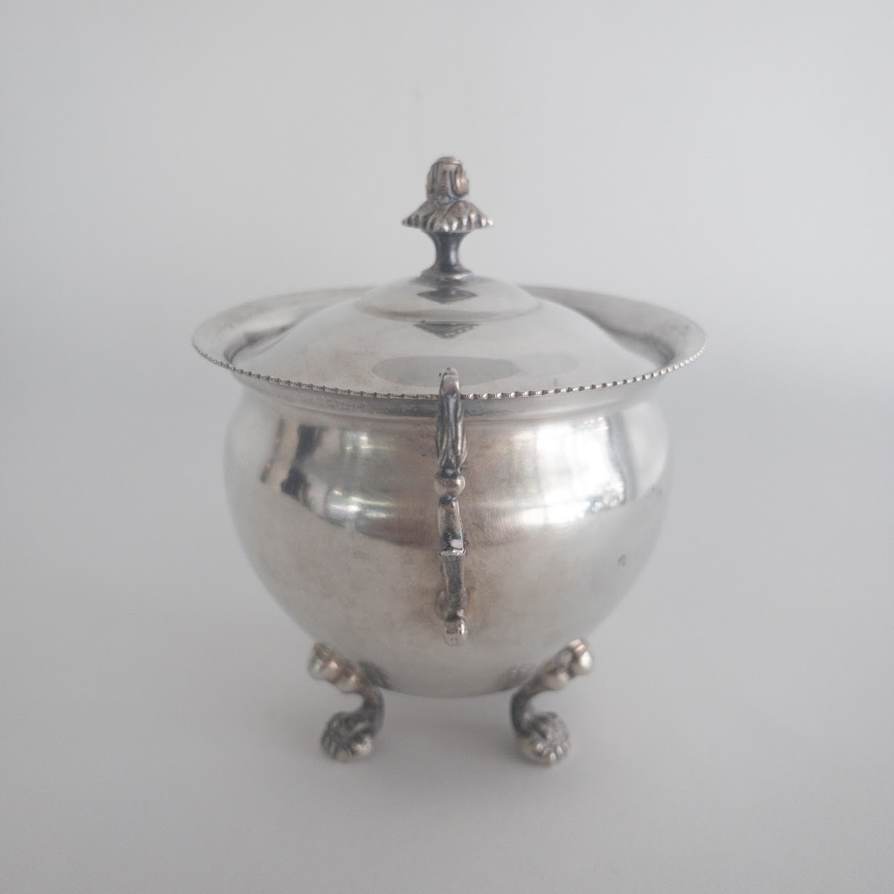 800 Silver Antique Footed Sugar Bowl