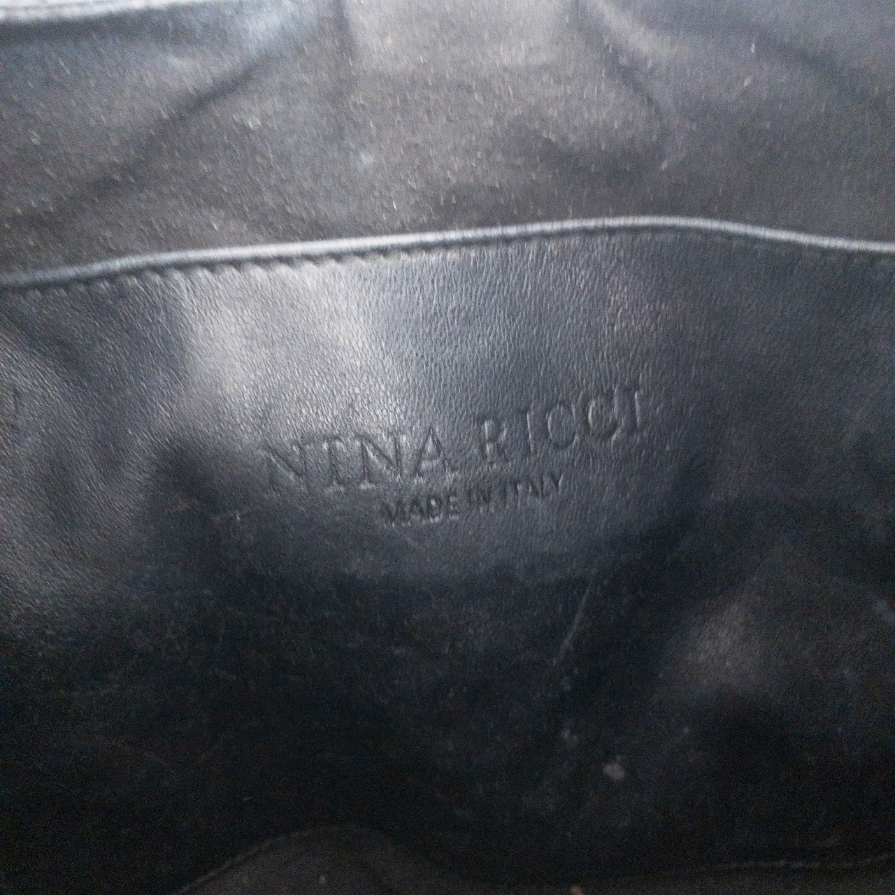 Nina Ricci Black Leather Hobo Bag