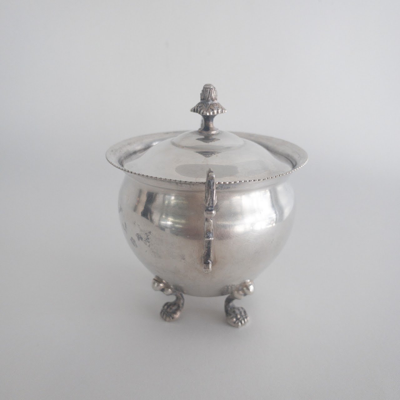 800 Silver Antique Footed Sugar Bowl