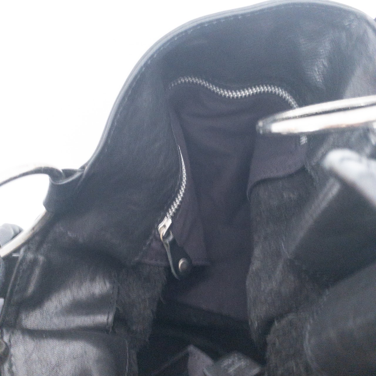 Maison Martin Margiela Black Leather Hobo Bag