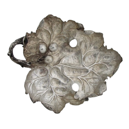 900 Silver Figural Leaf Candy Dish