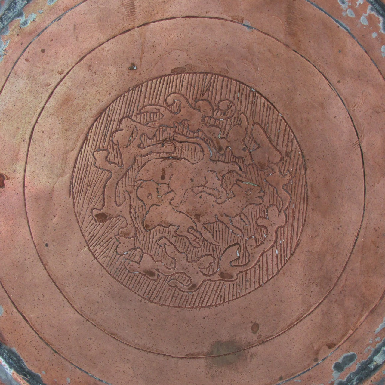 Syrian Rustic Copper Vintage Plate