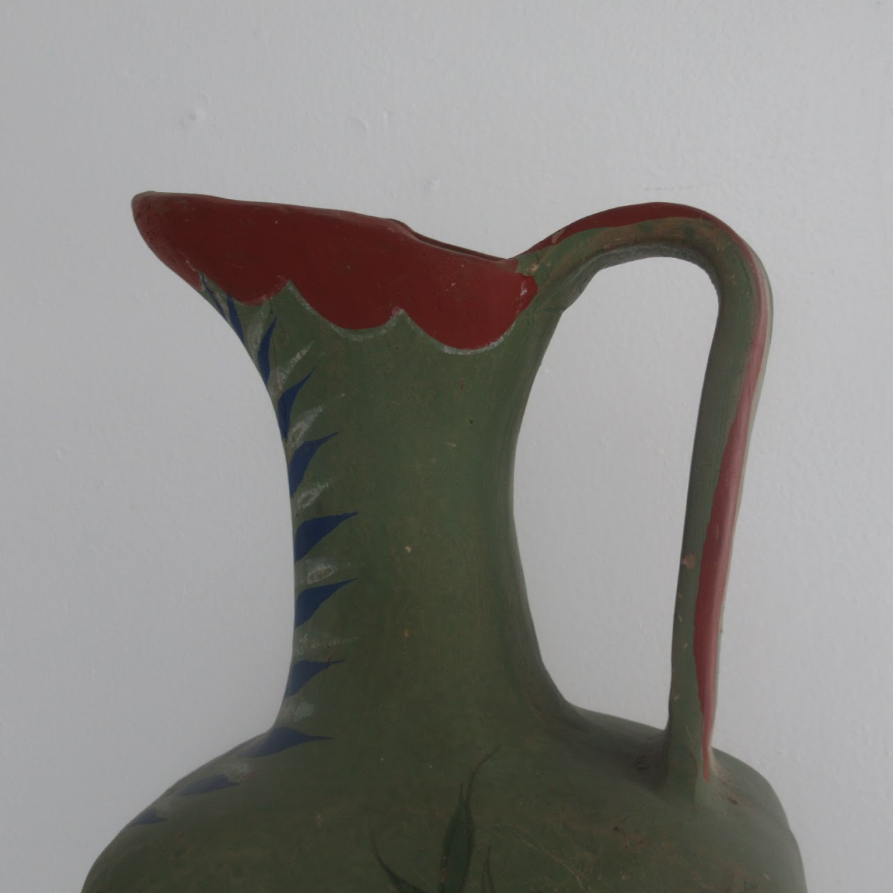 Mexican Art Scene Pottery Pitcher