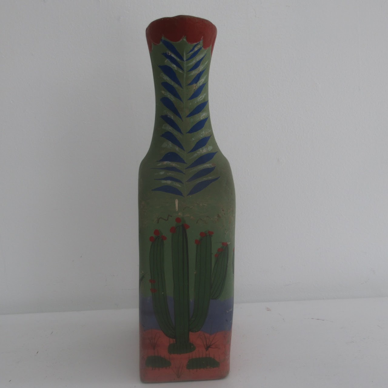 Mexican Art Scene Pottery Pitcher