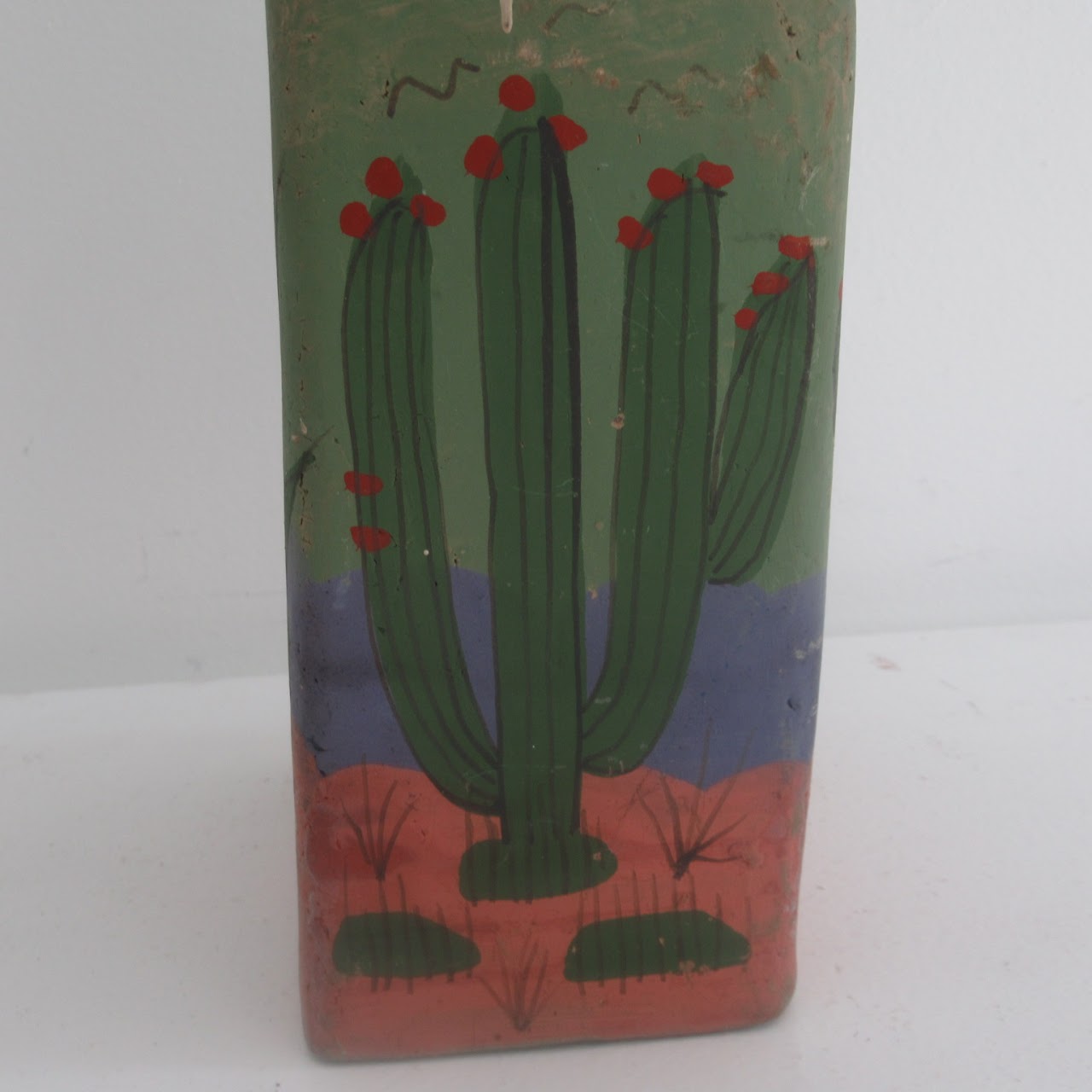 Mexican Art Scene Pottery Pitcher