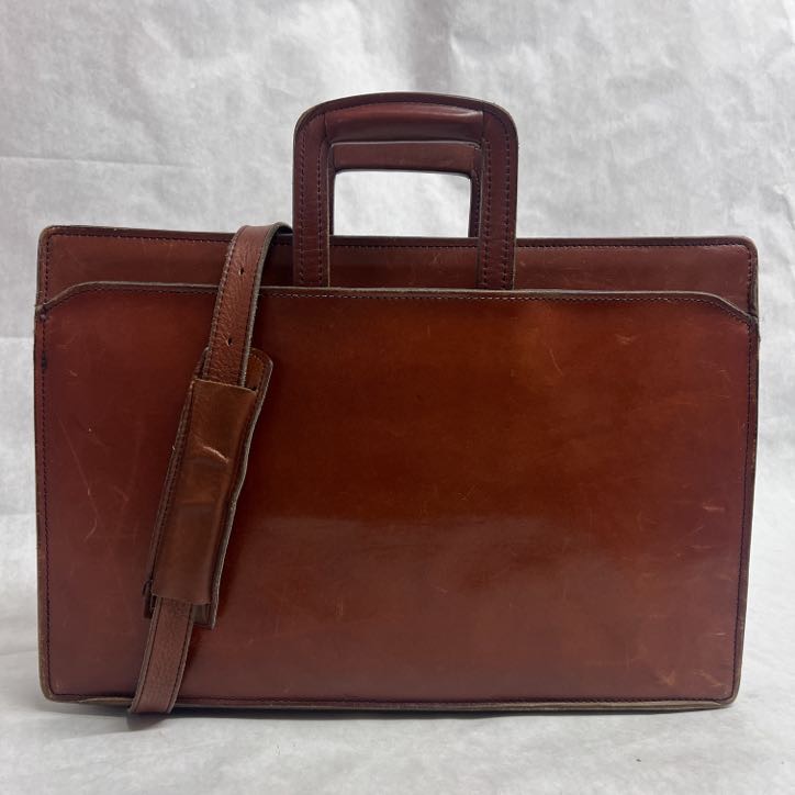 Vintage Schlesinger Brothers Saddle Leather Attaché