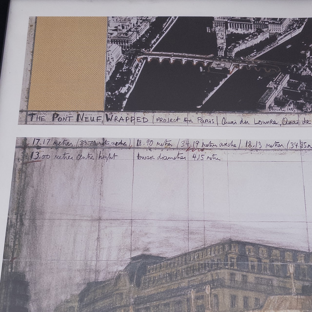 Christo Signed 1985 Pont Neuf Wrapped Poster